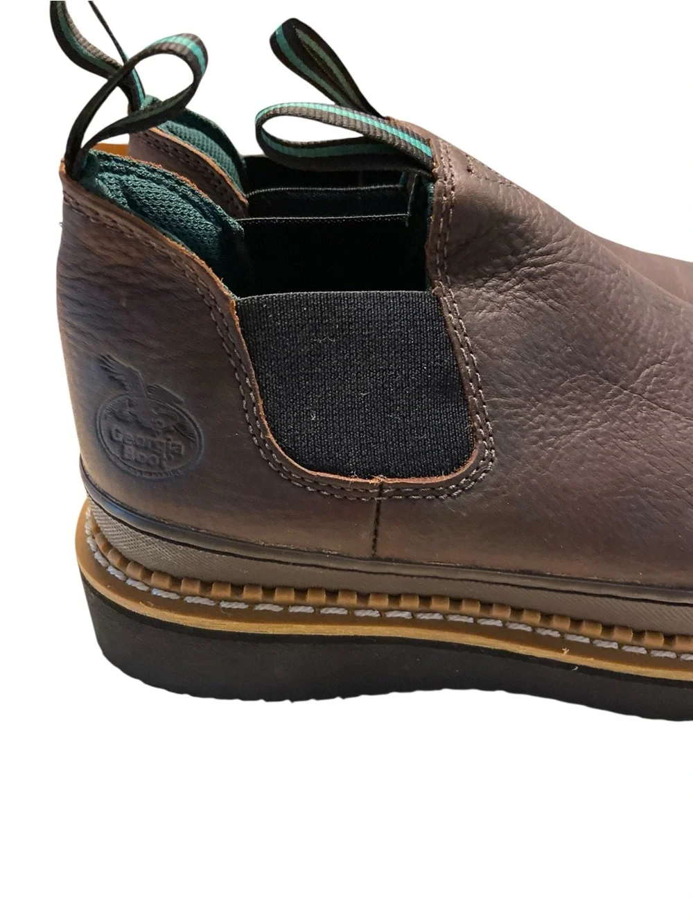 Georgia Boot Shoes Mens Size 10W Wide Georgia Giant Romeo Work Leather Brown Exc